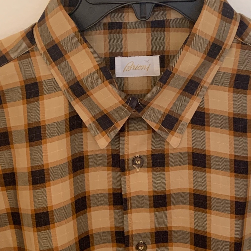 Long sleeve button down Brioni dress shirt